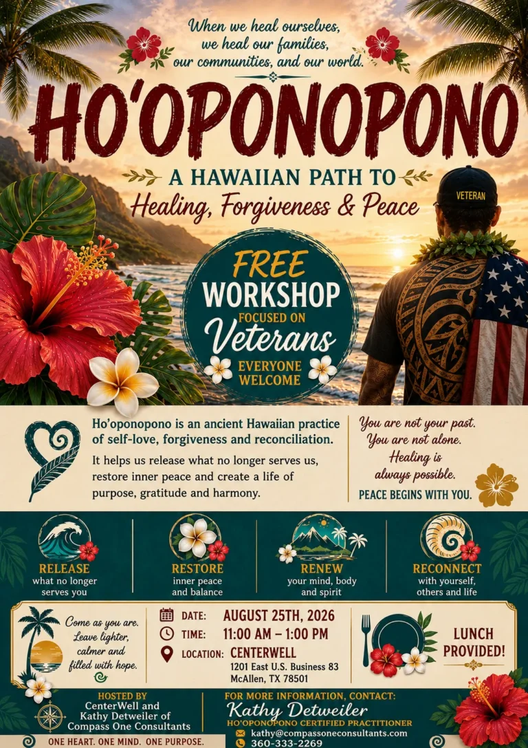Ho’oponopono for Veterans: Finding Peace Within - Image 01 (July 3, 2026)